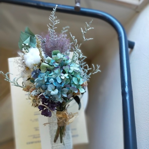 12.秋色紫陽花スワッグ