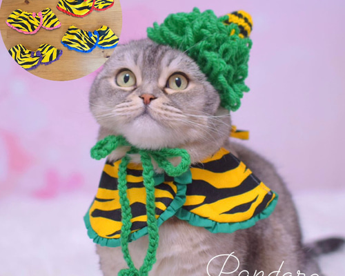 猫ﾁｬﾝ・犬ﾁｬﾝ用︎︎︎︎♪♪ 小鬼のスタイ♪♪ フリルのお色選べます