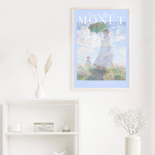 クロード・モネ「散歩、日傘をさす女性」 ｜おしゃれポスター｜海外