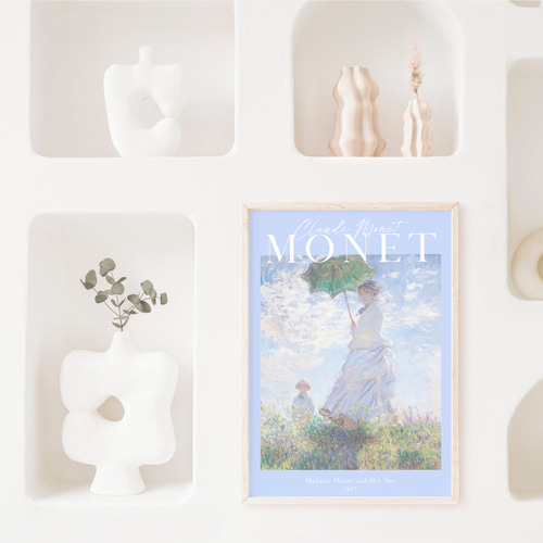 クロード・モネ「散歩、日傘をさす女性」 ｜おしゃれポスター｜海外