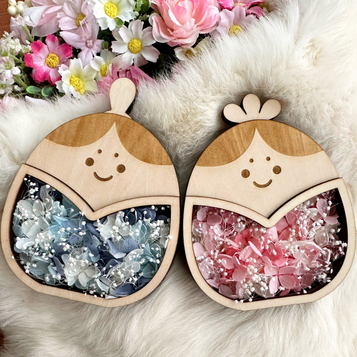 【特集掲載】雛人形*花*　　プリザーブドフラワー 女の子 木製 初節句 ひな祭り 桃の節句 出産祝い 節句祝い お雛様