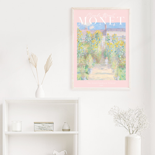 クロード・モネ「ヴェトゥイユのモネの庭」 ｜おしゃれポスター｜海外