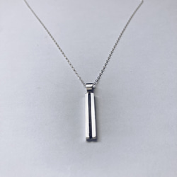 black line necklace【silver925】シンプル　シルバー　シルバー925 いぶし 8枚目の画像