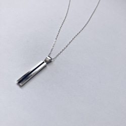 black line necklace【silver925】シンプル　シルバー　シルバー925 いぶし 7枚目の画像