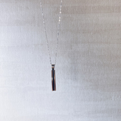 black line necklace【silver925】シンプル　シルバー　シルバー925 いぶし 5枚目の画像