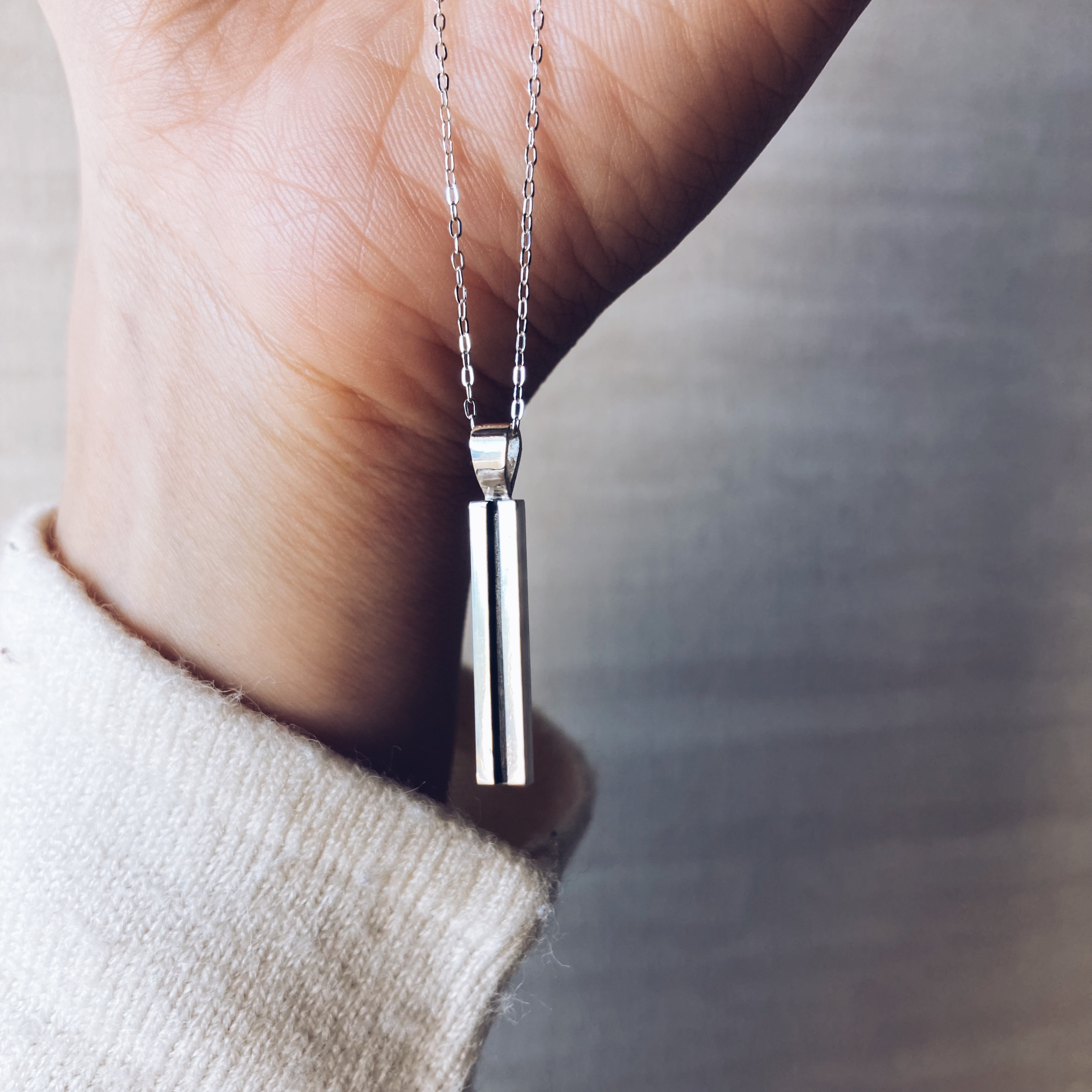 black line necklace【silver925】シンプル　シルバー　シルバー925 いぶし