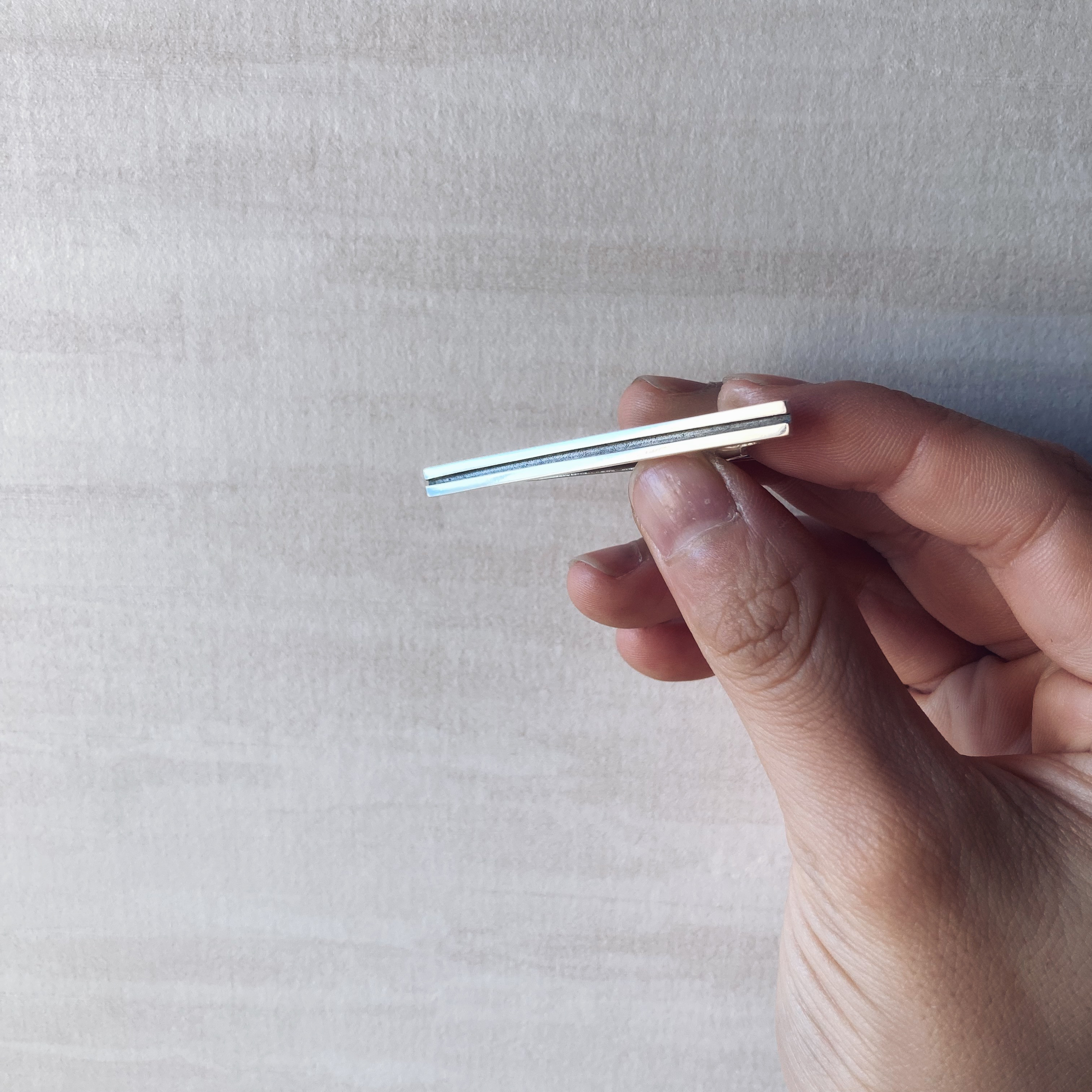 black line necktie pin【silver925】 ネクタイピン シルバー925 いぶし