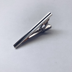black line necktie pin【silver925】 ネクタイピン シルバー925 いぶし 13枚目の画像