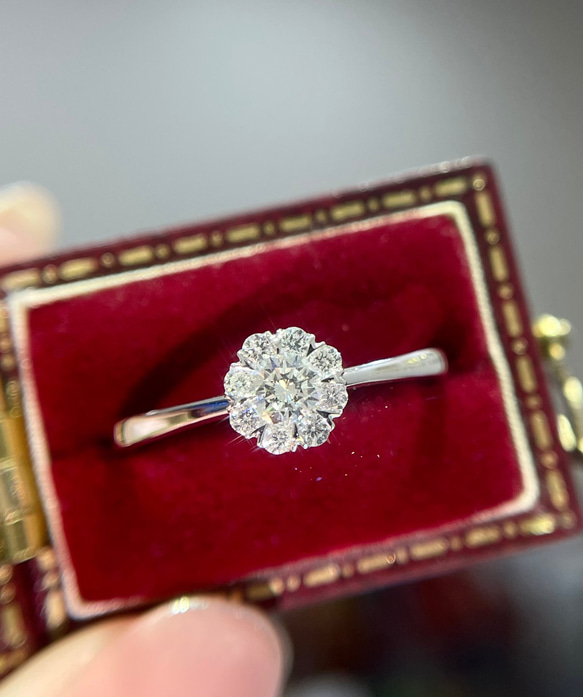 天然ダイヤモンドリング0.27ct　k18 1枚目の画像