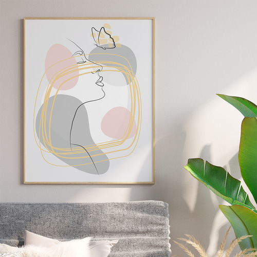 Annika Elisab ポスター 絵画 アート 北欧 雑貨 インテリア 女性 Amazon｜ポスター アニカ エリザベス Attempting to Deal with