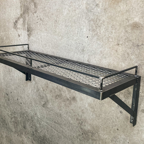 アイアンウォールシェルフB［柵付き］ アイアンラック 植物棚