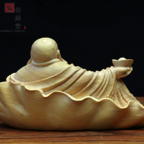 極上彫 木彫り 仏像 七福神弥勒仏 布袋様 彫刻 仏教工芸品 柘植材 極上彫 木彫り 仏像 七福神弥勒仏 布袋様 彫刻 仏教工芸品 柘植