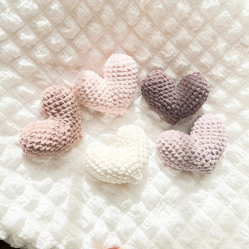 ハート編みぐるみ 5点セット あみぐるみ ponmama 通販 15275450