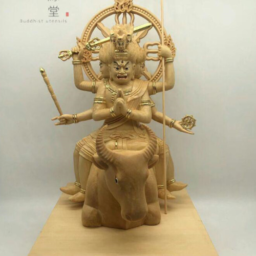 珍品 木彫り 仏像 五大明王神像 彫刻 彩繪 本金 切金 天然木檜材 珍品 木彫仏像 五大明王神像 彫刻 本金 切金 天然木檜材 仏教