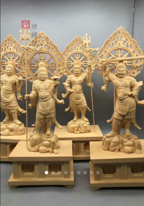 Amazon.co.jp: 仏教工芸品 総ケヤキ材 木彫仏像 精密彫刻 一刀彫