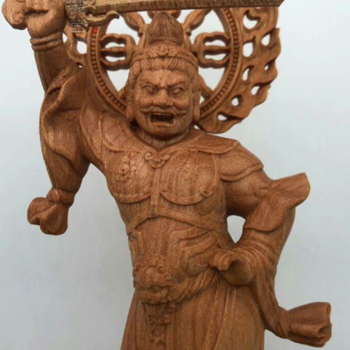 Amazon.co.jp: 仏教工芸品 総ケヤキ材 木彫仏像 精密彫刻 一刀彫
