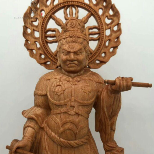 楽天市場】木彫り 仏像 四天王 金彩 立像 高さ11.5cm 柘植製