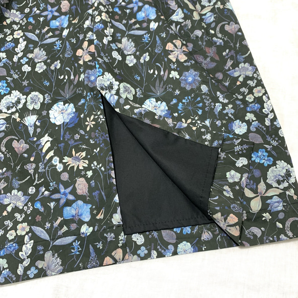 【人気】\\LIBERTYプリント//タイトスカート 選べるウエストゴムサイズ(Floral Eve) 7枚目の画像