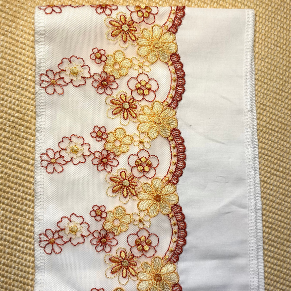 洗える刺繍半衿　ポップなお花刺繍【あと4点】 8枚目の画像