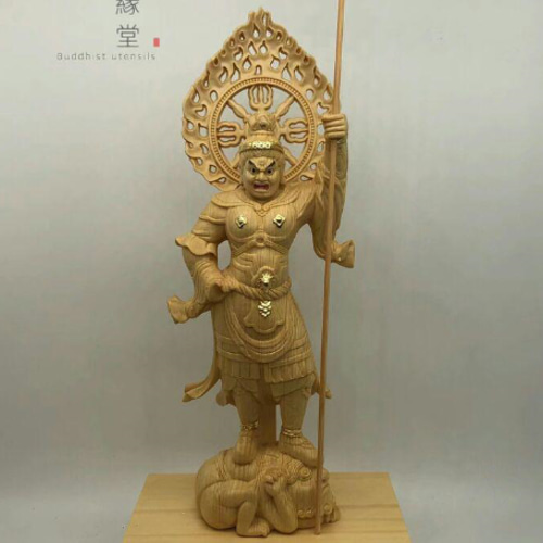 最高級 木彫仏像 四天王立像 彫刻 本金 切金 天然木檜材 仏教 最高級 木彫仏像 四天王立像 彫刻 本金 切金 天然木檜材 仏教