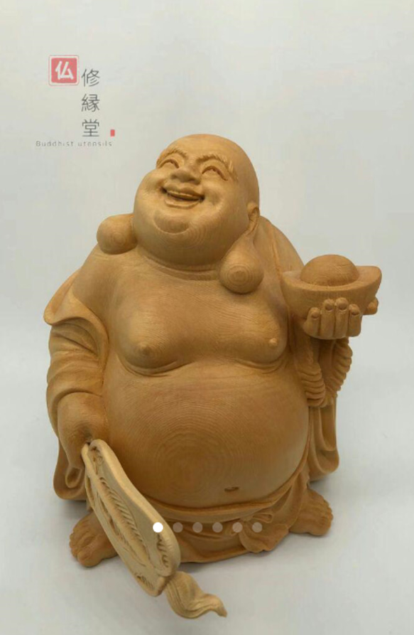 極上品 木彫仏像 七福神弥勒仏 布袋様 彫刻 本金 切金 天然木檜材 Amazon｜仏像 木彫り 七福神 布袋 様 弥勒仏 七福神布袋さんの