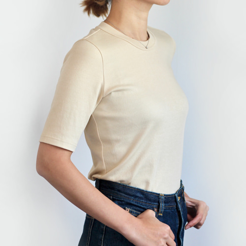 tシャツ 硫化部分ブリーチ　7分袖TEE レディース 7分袖Tシャツ | レディース | 1枚 | DM4540 | シャーベット