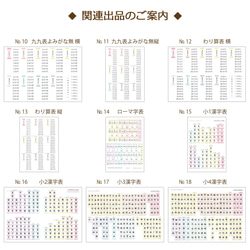 №27 小学校1年生 漢字表 横 4枚目の画像