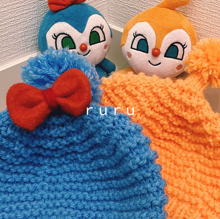 手編み帽子』キャラクター帽子/ニット帽子/ドキンちゃん風