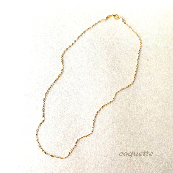 【14Kgf製】Coquetteオリジナルチェーンネックレス 2枚目の画像