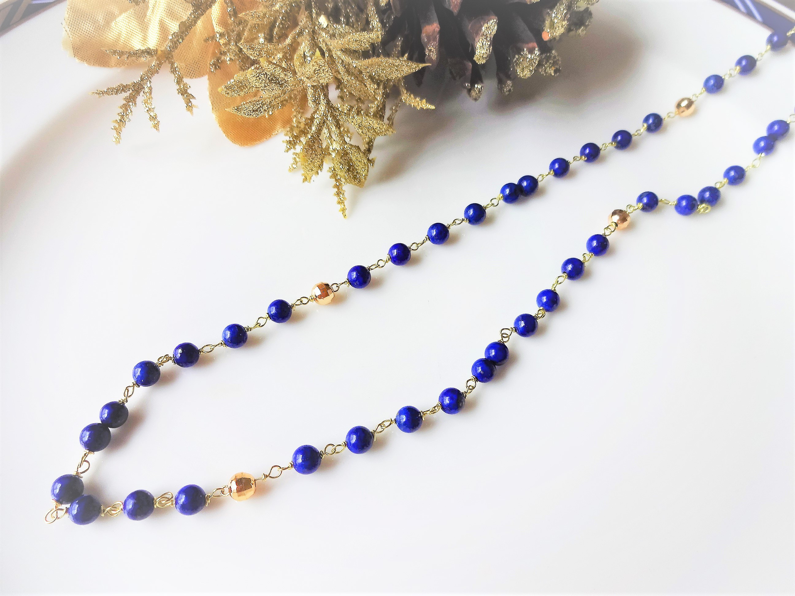 ラピスラズリ　ゴールドネックレス