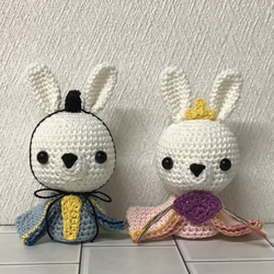 白　パンダちゃん＆トイプーちゃんあみぐるみ 白 パンダちゃん＆トイプーちゃんあみぐるみ あみぐるみ ブタ