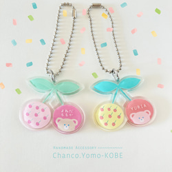 さくらんぼのヘアクリップ ベビーヘアクリップ 赤ちゃんヘアクリップ