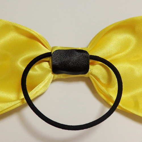 【イエロー】ナチュラルリボン♡ヘアゴム 【イエロー】ナチュラルリボン♡ヘアゴム