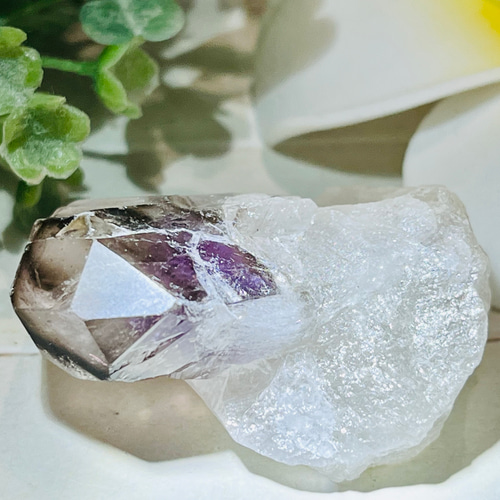 スモーキー アメジスト エレスチャル✨ 原石 ラフストーン 天然石 東洋