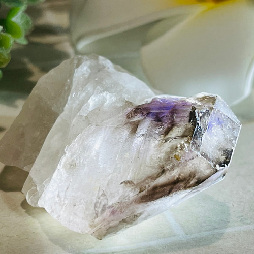 スモーキー アメジスト エレスチャル✨ 原石 ラフストーン 天然石 東洋