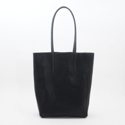 &lt;立即交納&gt;hoso ude tote#yoko(黑色)/牛皮/植物單寧/unisex/T070 第1張的照片