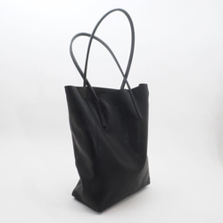 &lt;立即交納&gt;hoso ude tote#yoko(黑色)/牛皮/植物單寧/unisex/T070 第6張的照片