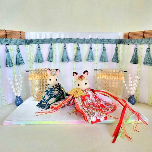 Ashley様専用 ひな祭り着物 シルバニア ハンドメイド➂ 淋し