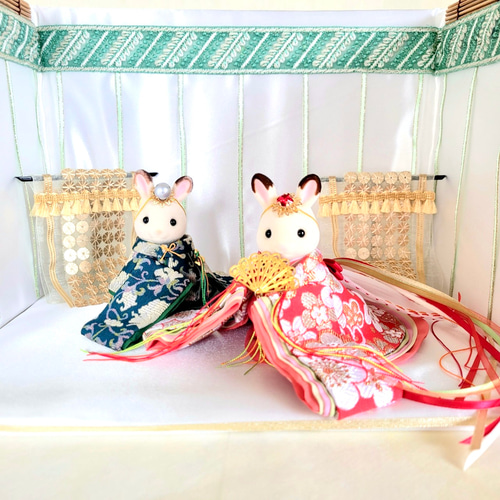 500 ひなまつり シルバニア着せ替えお着物〈お姫様〉十二単 緋色 500 ひなまつり シルバニア着せ替えお着物〈お姫様〉十二単 緋色