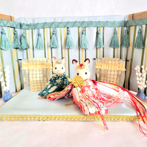 500 ひなまつり シルバニア着せ替えお着物〈お姫様〉十二単 緋色