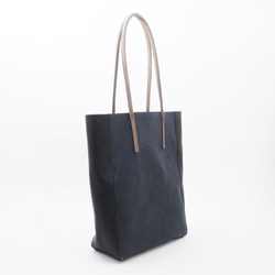 &lt;立即交納&gt;hoso ude tote#yoko(blue/black/gray)/牛皮/vegetable tan 第3張的照片