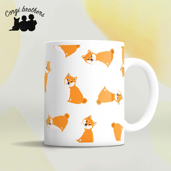 柴犬 パターン柄 】 マグカップ お家用 犬 ペット うちの子 犬グッズ