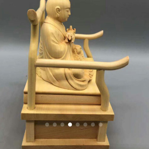 最高級 木彫仏像空海法師座像 彫刻 一刀彫 天然木檜材 仏師で仕上げ C