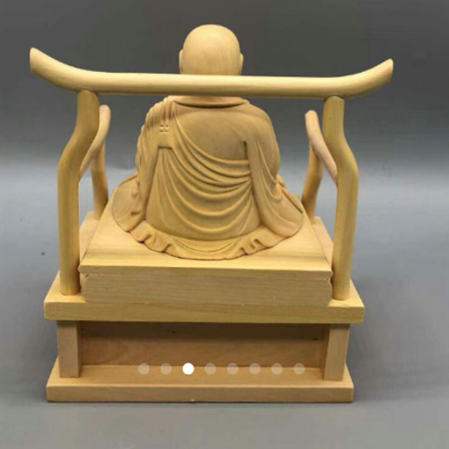 最高級 木彫仏像空海法師座像 彫刻 一刀彫 天然木檜材 仏師で仕上げ C