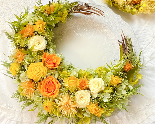 ビタミンカラー　リース　夏リース　ドライフラワーリース　花束リース　スワッグ ビタミンカラーリース夏リースドライフラワーリース花束リース