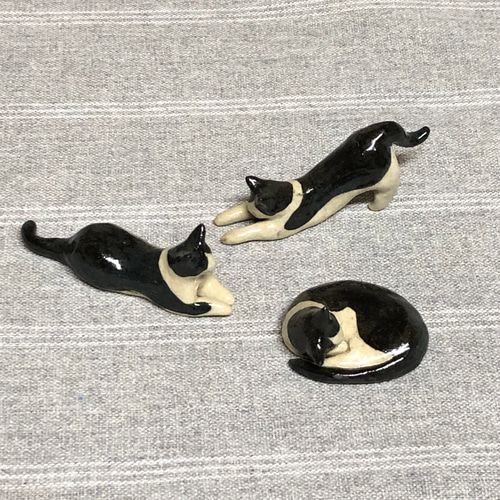 猫の箸置き三態（ハチワレ）猫グッズ 猫雑貨 箸・箸置き gatti_zakka