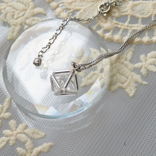 水晶 クリスタル ネックレス ペンダント 10.0ct SV925 4月