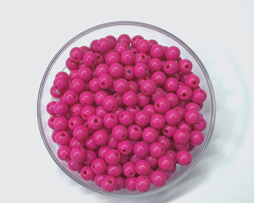 8mm 100個】全18色展開 13.マゼンタ 単色アクリルビーズ ビーズ