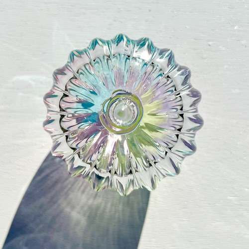 ガラスのりんご】 虹色に映る 1点 吹きガラス その他置物 ありんこ