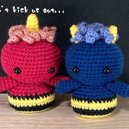 青鬼さん赤鬼さんのあみぐるみセット(恵方巻き付き)